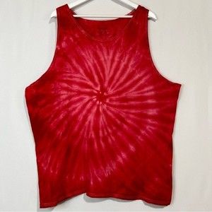 Dyenomite Women’s Plus Size Tie Dye Tank Red Size 3XL NWOT